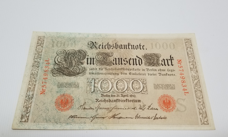 1910 YILI İKİ ADET 1000 MARK