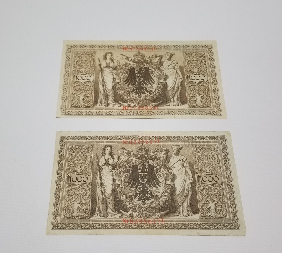 1910 YILI İKİ ADET 1000 MARK