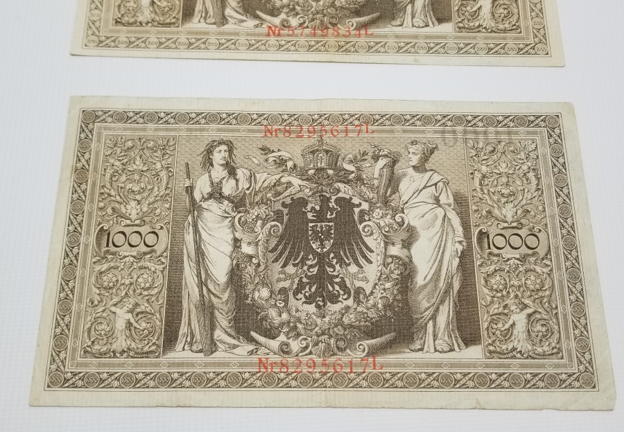 1910 YILI İKİ ADET 1000 MARK