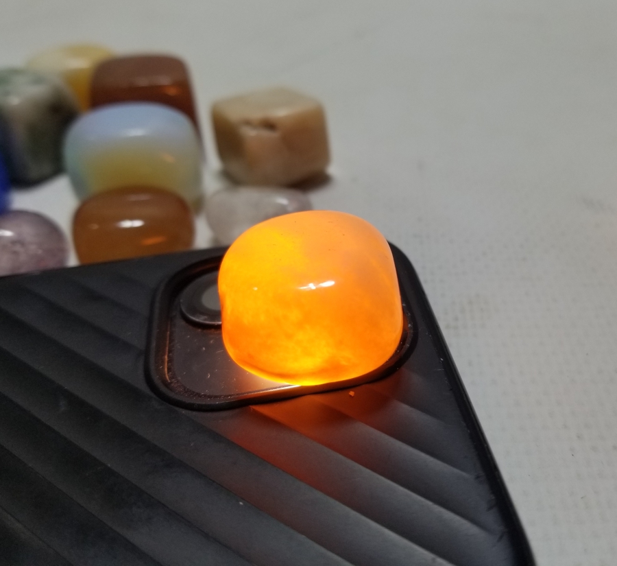 ÜZERİ CİLALANMIŞ ANTİKA DOĞAL TAŞ LOTU