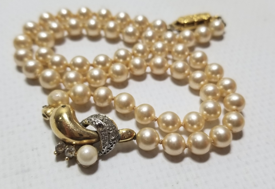 İNCİ GÖRÜNÜMLÜ BİJUTERİ GERDANLIK