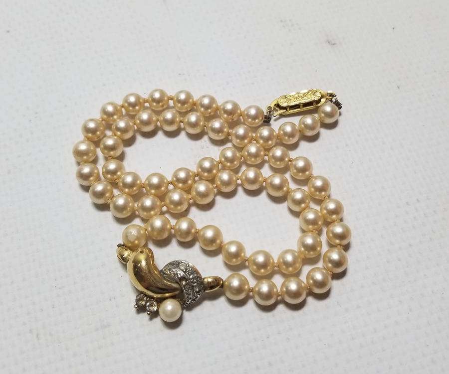 İNCİ GÖRÜNÜMLÜ BİJUTERİ GERDANLIK