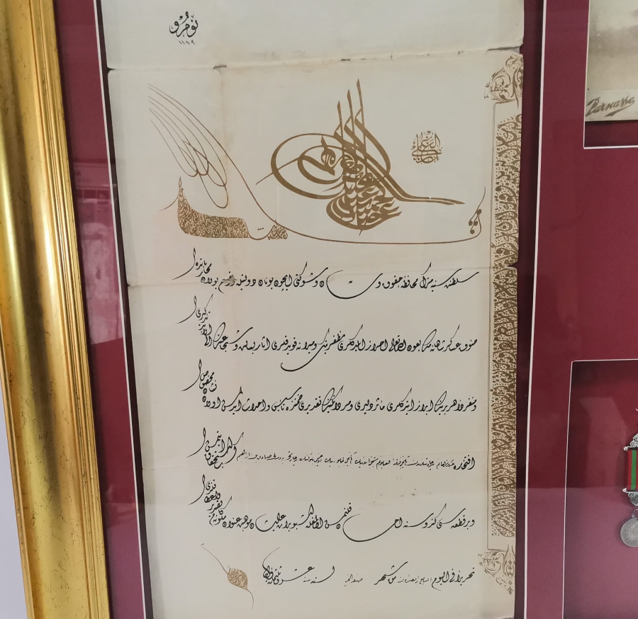 OSMANLI YUNAN HARBİ MADALYASI VE BERATI TAKIMI