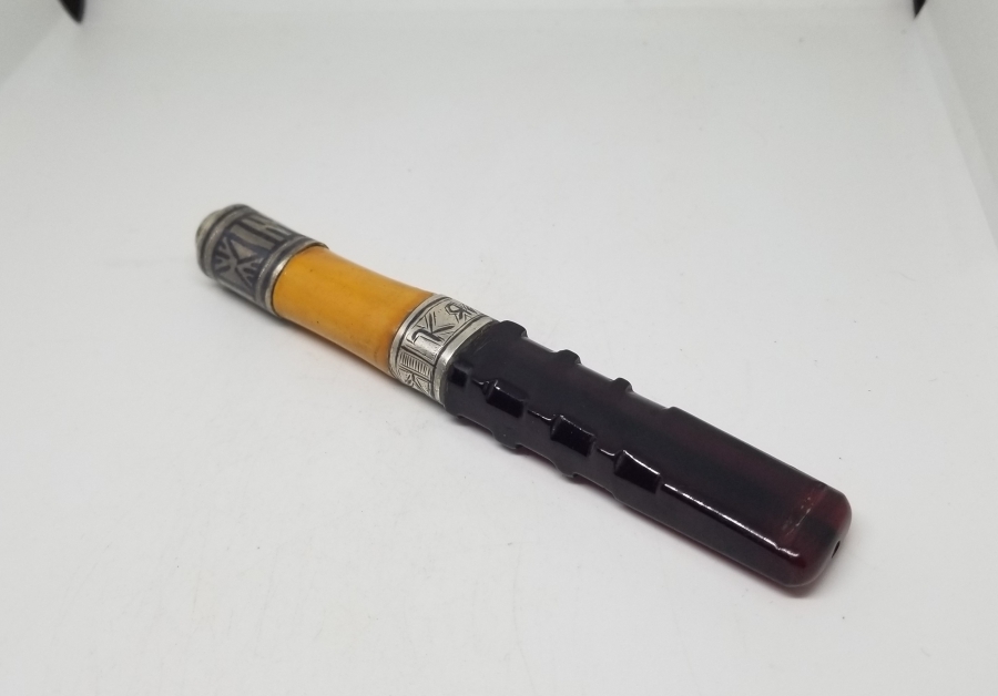 ÜZERİ OSMANLICA YAZILI KEHRİBAR SİGARA AĞIZLIĞI