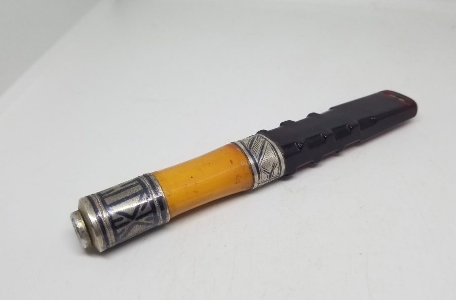 ÜZERİ OSMANLICA YAZILI KEHRİBAR SİGARA AĞIZLIĞI