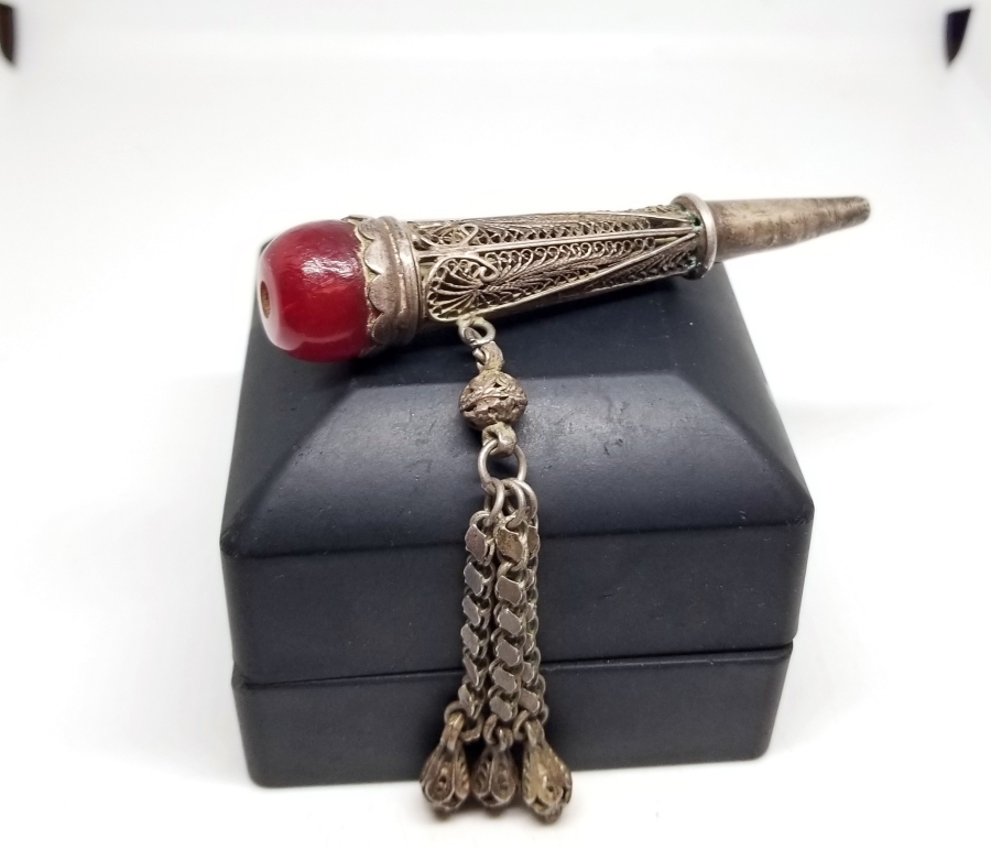 TELKARİ İŞÇİLİKLİ OSMANLI DÖNEMİ NADİR NARGİLE MARPUCU