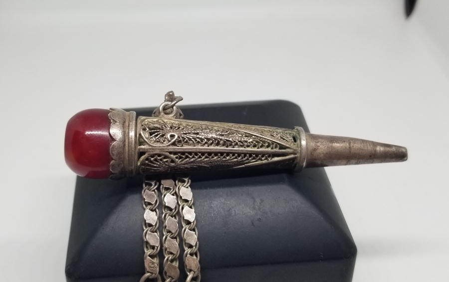 TELKARİ İŞÇİLİKLİ OSMANLI DÖNEMİ NADİR NARGİLE MARPUCU