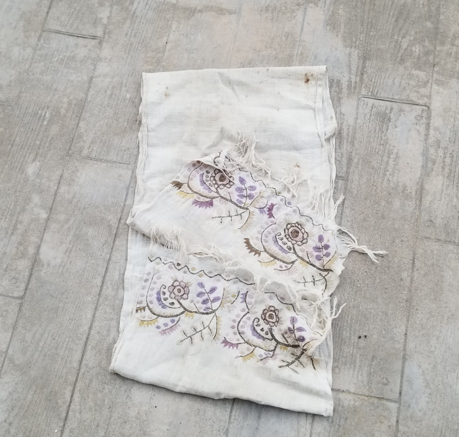 OSMANLI DÖNEMİ GÜMÜŞ TELKIRMA İŞÇİLİKLİ YAĞLIK - PEŞKİR