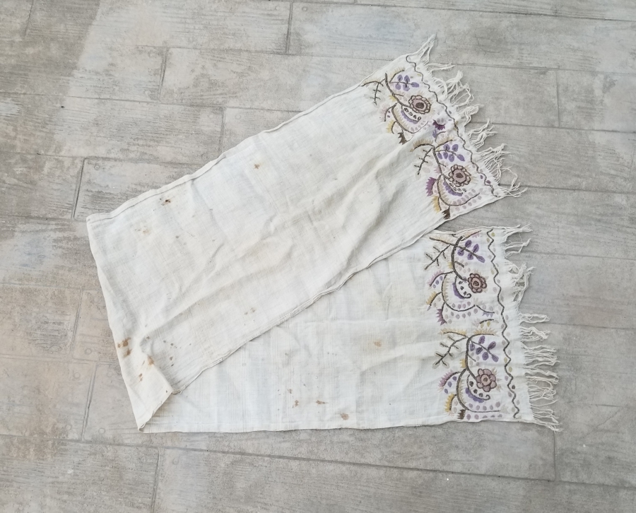 OSMANLI DÖNEMİ GÜMÜŞ TELKIRMA İŞÇİLİKLİ YAĞLIK - PEŞKİR