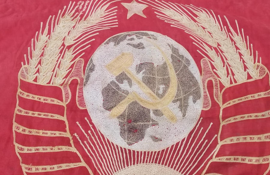 BÜYÜK BOY ANTİKA SOVYET BAYRAK - SANCAK