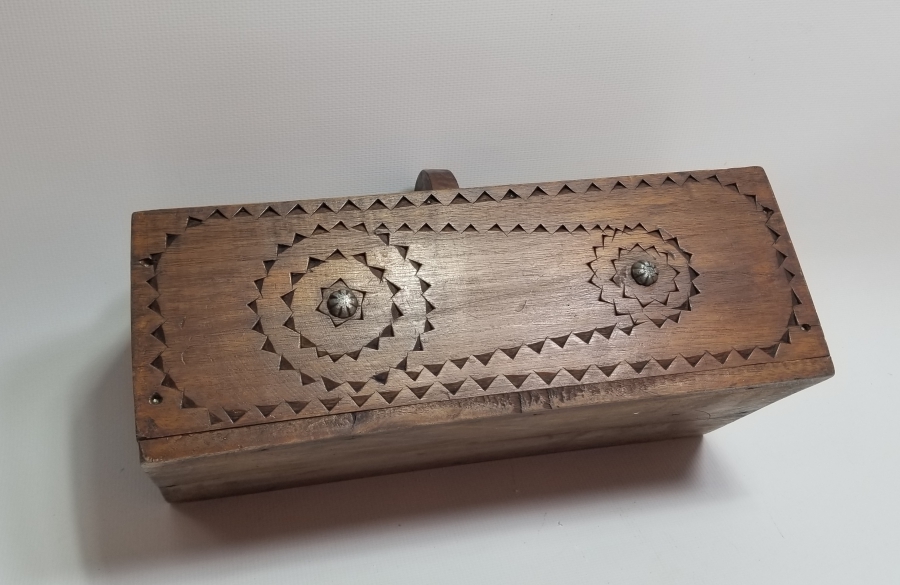 OSMANLI DÖNEMİ ÇİFT GÖZLÜ KASTAMONU YAPIMI KAHVE KUTUSU