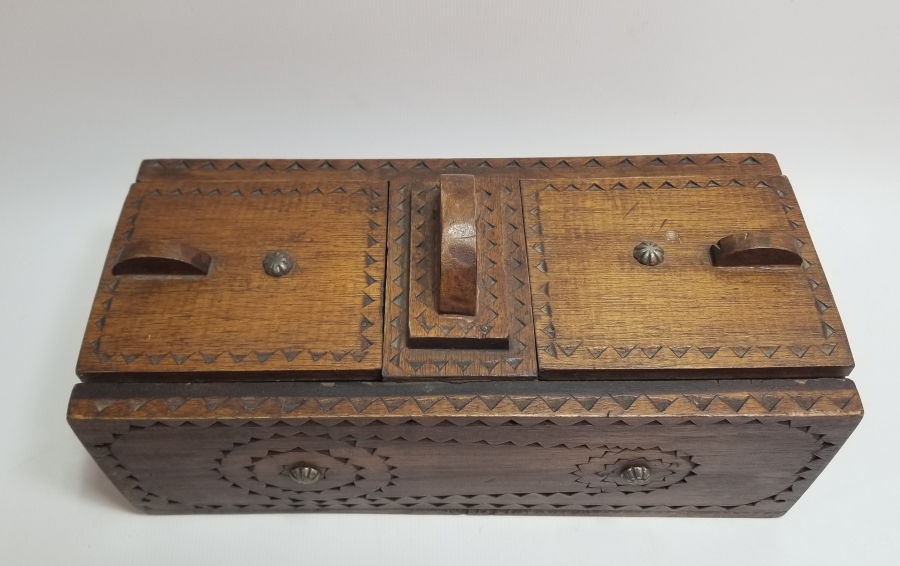 OSMANLI DÖNEMİ ÇİFT GÖZLÜ KASTAMONU YAPIMI KAHVE KUTUSU