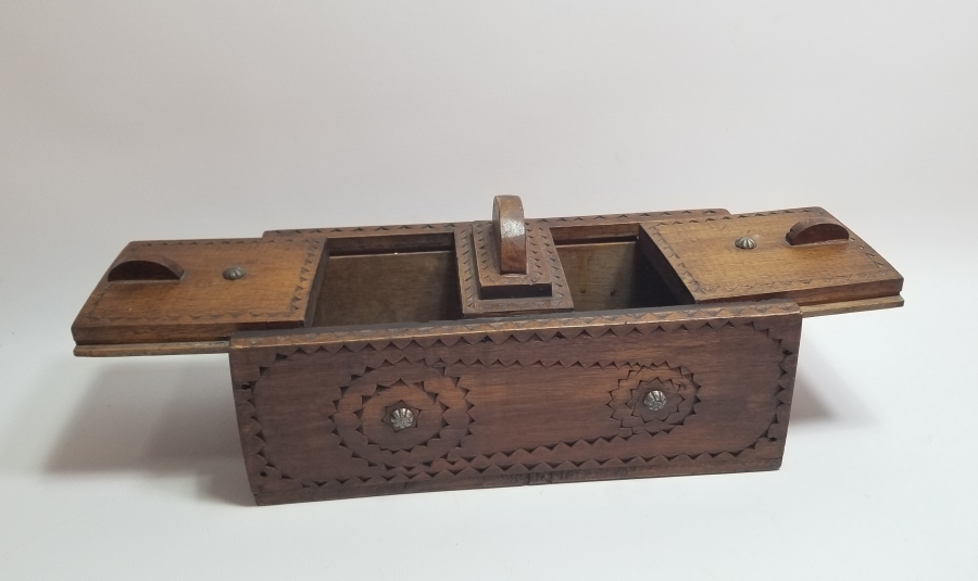 OSMANLI DÖNEMİ ÇİFT GÖZLÜ KASTAMONU YAPIMI KAHVE KUTUSU