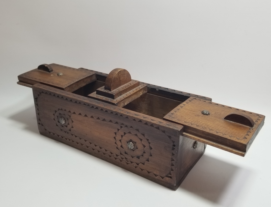 OSMANLI DÖNEMİ ÇİFT GÖZLÜ KASTAMONU YAPIMI KAHVE KUTUSU