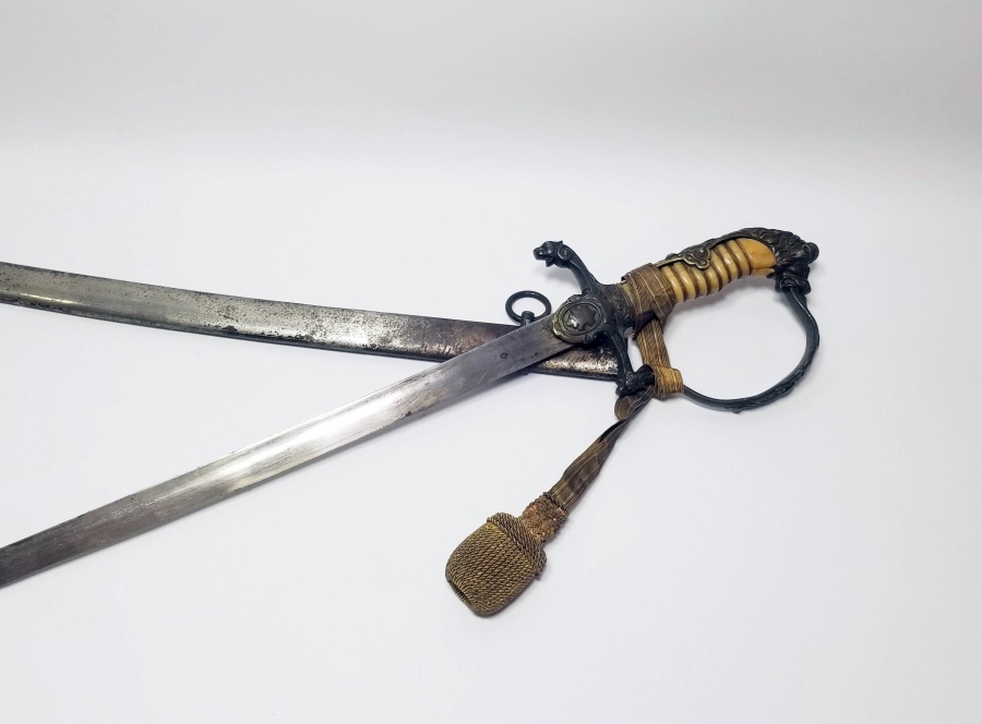 ASLAN BAŞLI VE AY YILDIZ BALÇAKLI ÇOK NADİR OSMANLI DÖNEMİ NADİR PAŞA KILICI