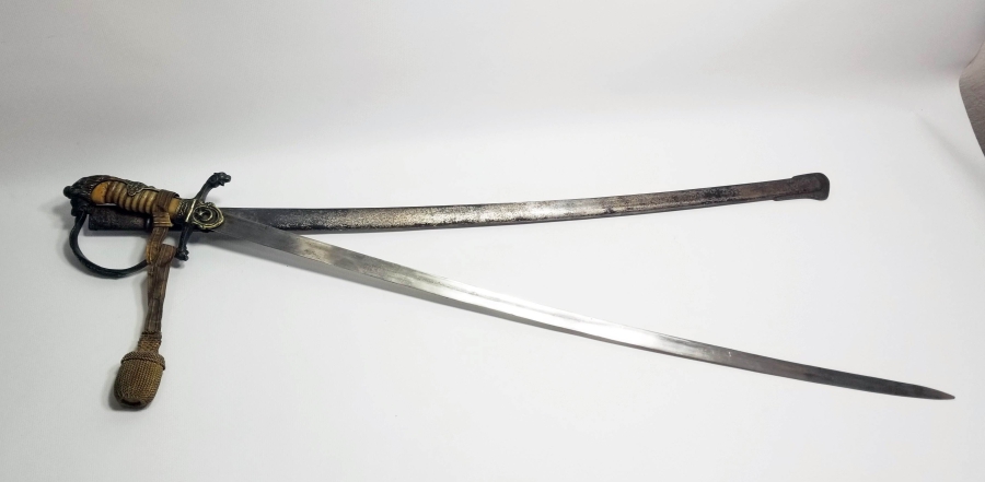 ASLAN BAŞLI VE AY YILDIZ BALÇAKLI ÇOK NADİR OSMANLI DÖNEMİ NADİR PAŞA KILICI