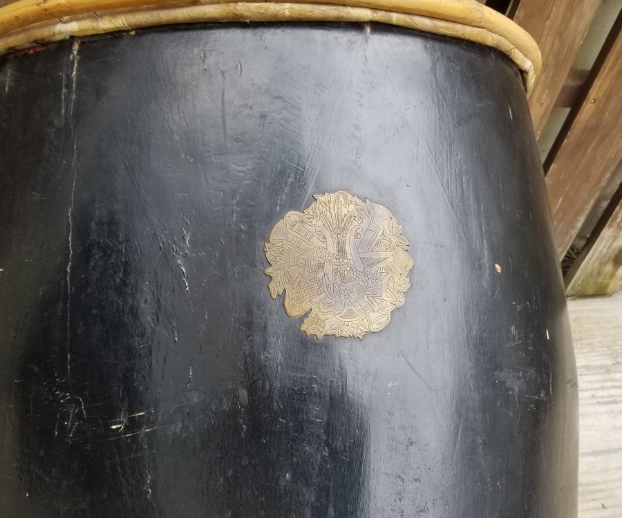 OSMANLI DEVLET ARMASI VE MUZİKA-İ HÜMAYUN AMBLEMLİ ÇOK NADİR MEHTERAN DAVULU VE DÖNEMİNE AİT TOKMAĞI