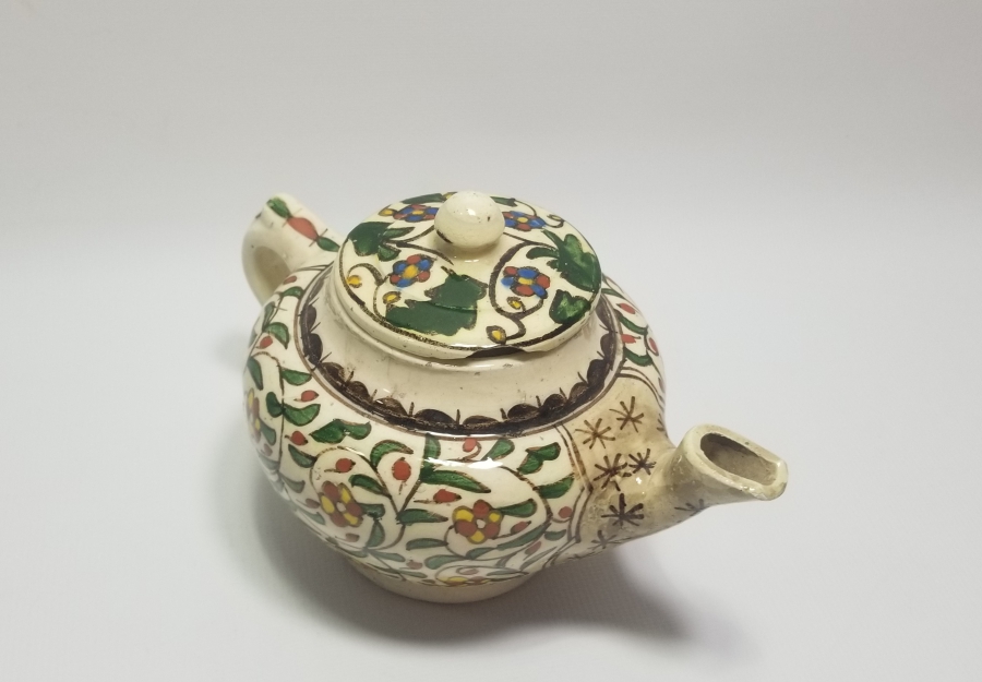 OSMANLI DÖNEMİ EL BOYAMA KÜTAHYA BİTKİ ÇAYDANLIĞI