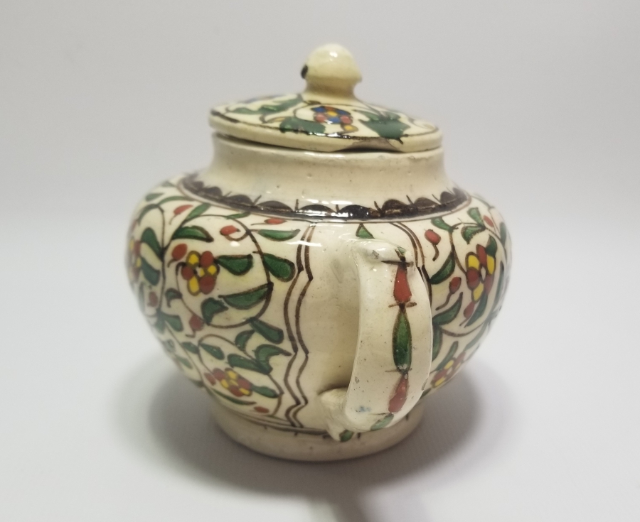 OSMANLI DÖNEMİ EL BOYAMA KÜTAHYA BİTKİ ÇAYDANLIĞI