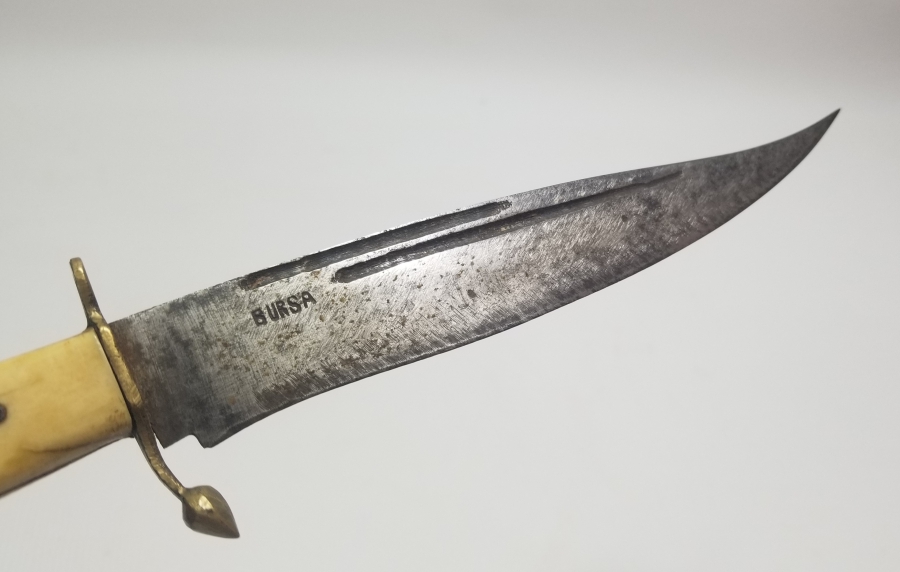 KEMİK SAPLI EL YAPIMI BURSA KAMASI