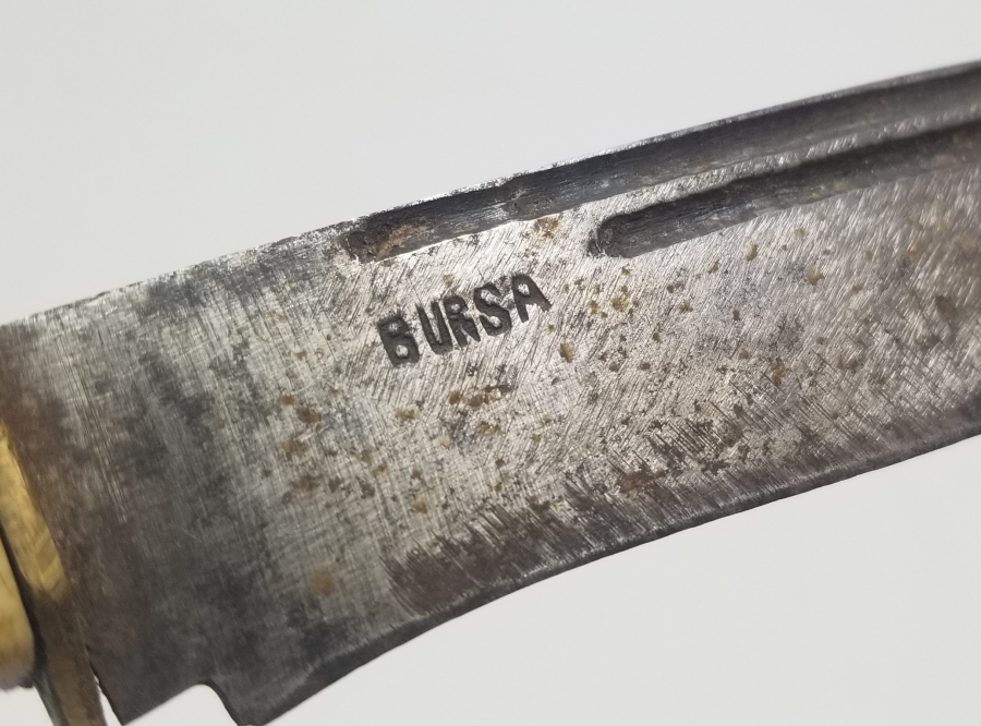 KEMİK SAPLI EL YAPIMI BURSA KAMASI