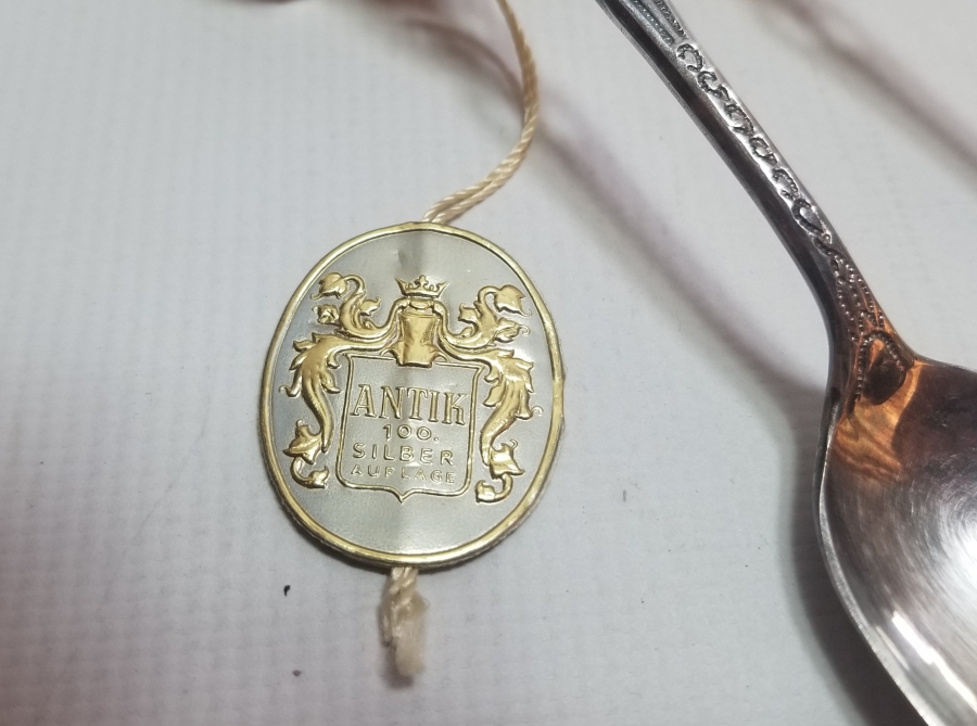 ORİJİNAL KUTUSUNDA 100 MİKRON GÜMÜŞ KAPLAMA ÇAY KAŞIĞI TAKIMI