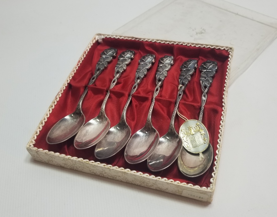 ORİJİNAL KUTUSUNDA 100 MİKRON GÜMÜŞ KAPLAMA ÇAY KAŞIĞI TAKIMI