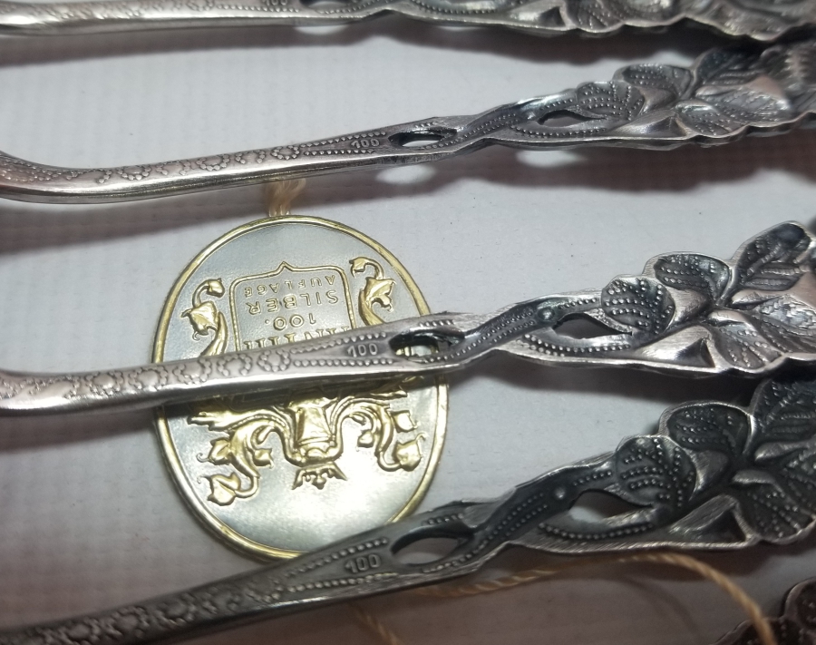 ORİJİNAL KUTUSUNDA 100 MİKRON GÜMÜŞ KAPLAMA ÇAY KAŞIĞI TAKIMI