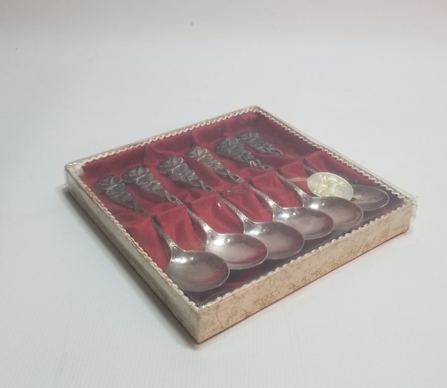 ORİJİNAL KUTUSUNDA 100 MİKRON GÜMÜŞ KAPLAMA ÇAY KAŞIĞI TAKIMI