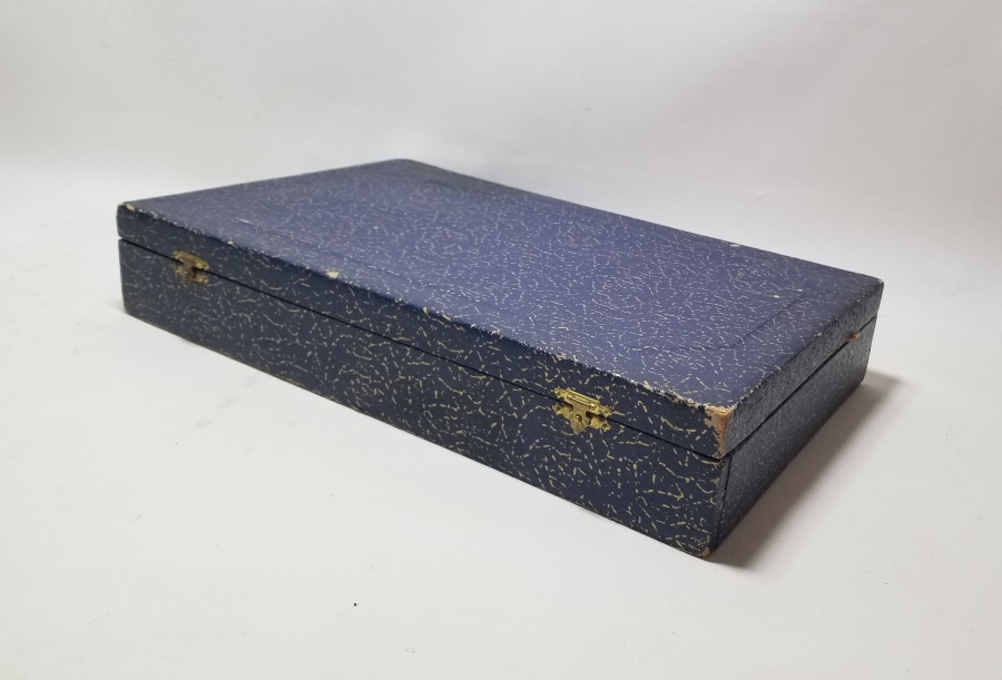 ORİJİNAL KUTUSUNDA GÜMÜŞ SAPLI ANTİKA ÇATAL - BIÇAK TAKIMI