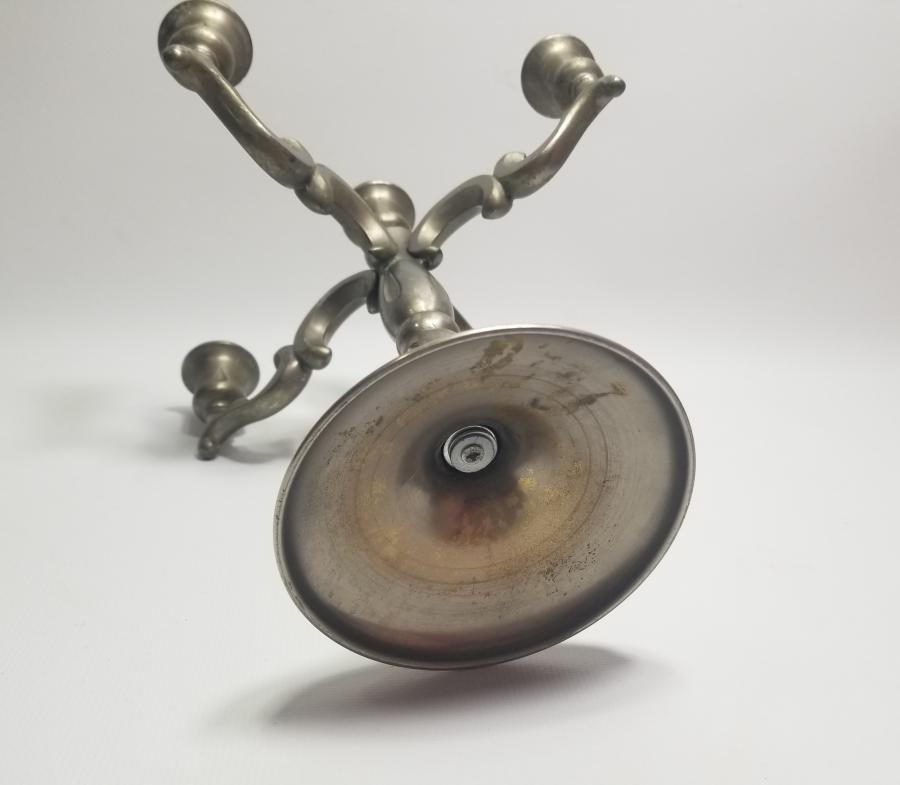 GÜMÜŞ KAPLAMA ANTİKA ŞAMDAN