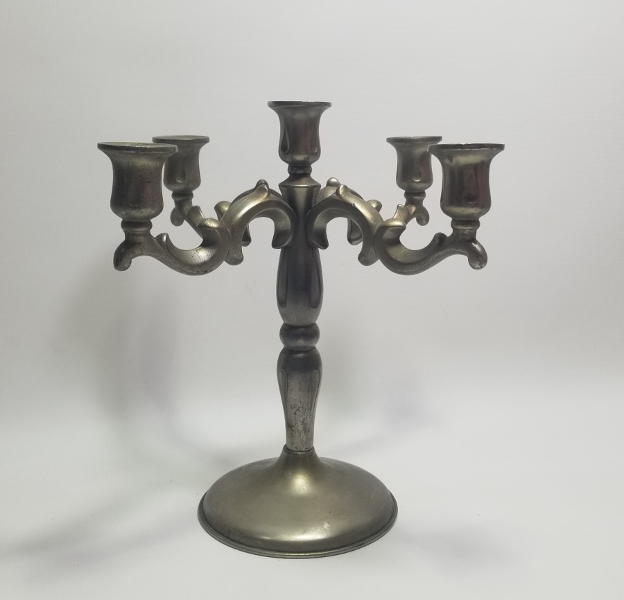 GÜMÜŞ KAPLAMA ANTİKA ŞAMDAN