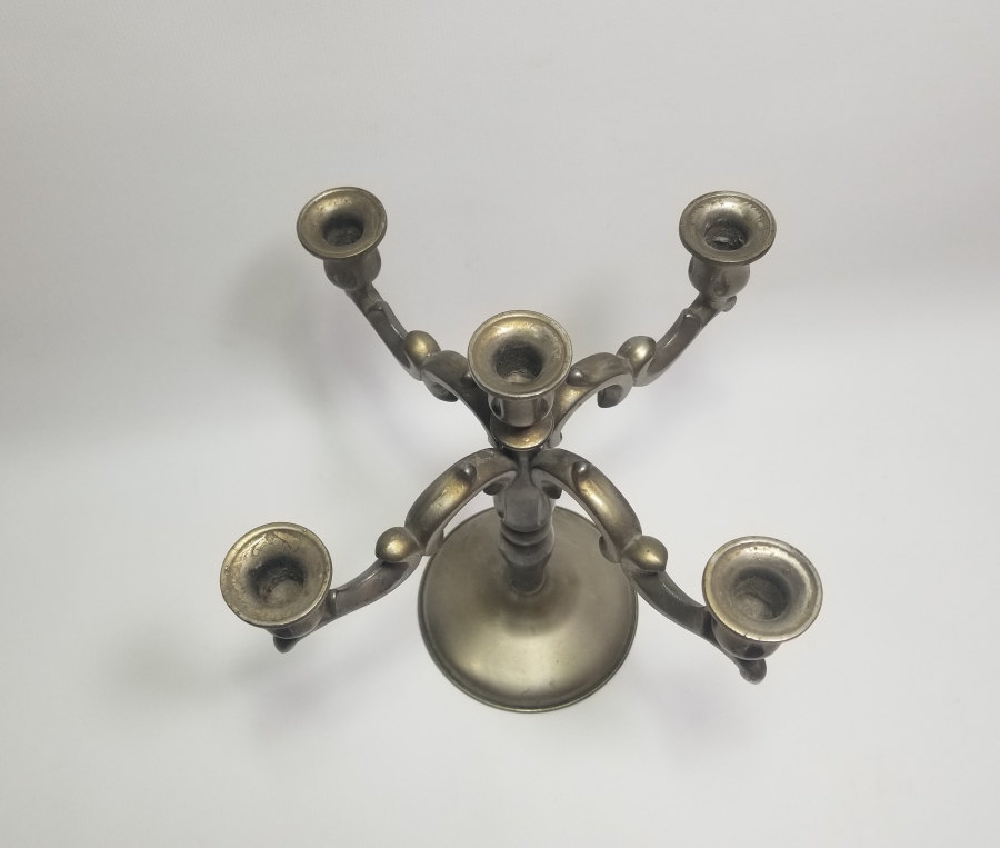 GÜMÜŞ KAPLAMA ANTİKA ŞAMDAN