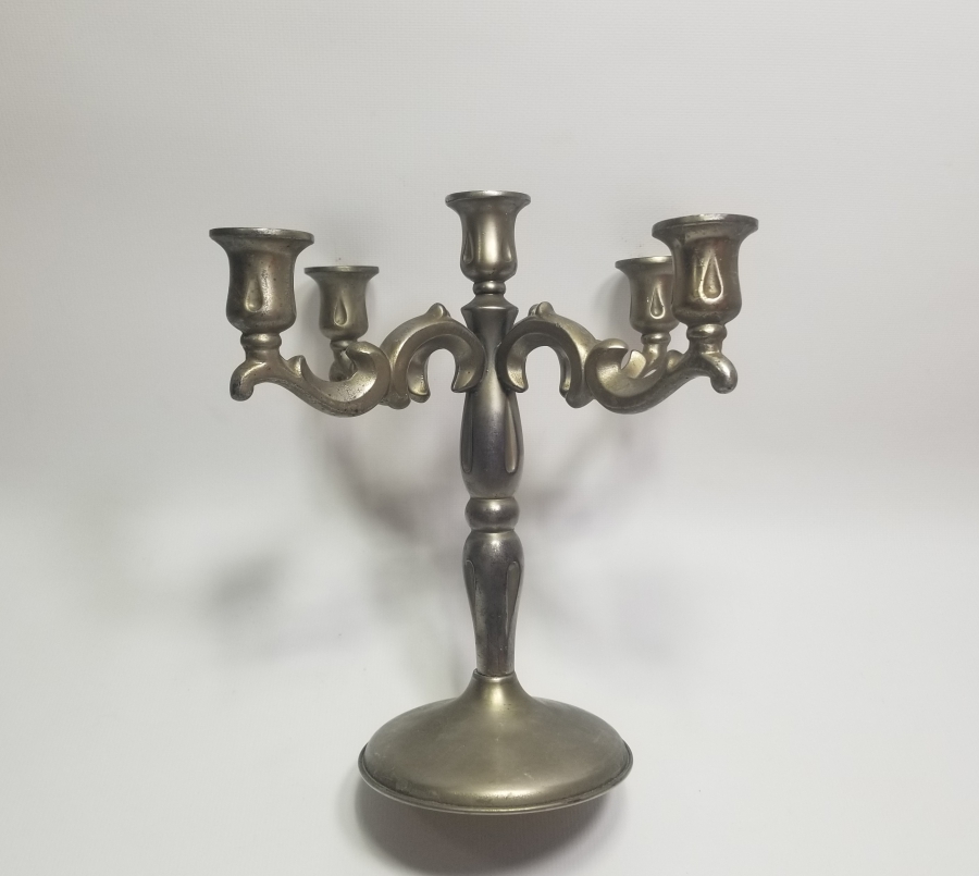 GÜMÜŞ KAPLAMA ANTİKA ŞAMDAN