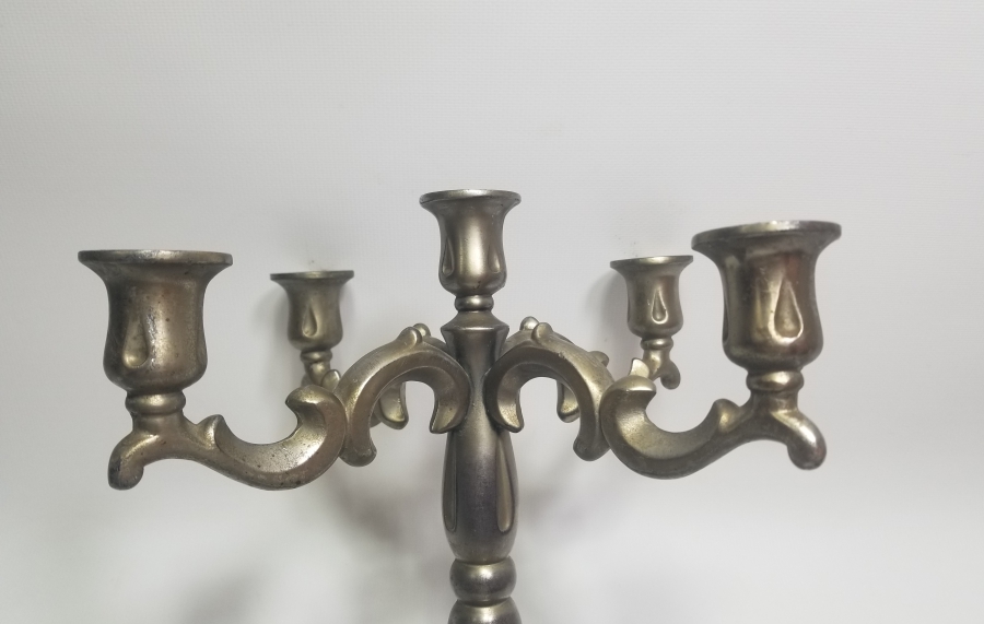 GÜMÜŞ KAPLAMA ANTİKA ŞAMDAN