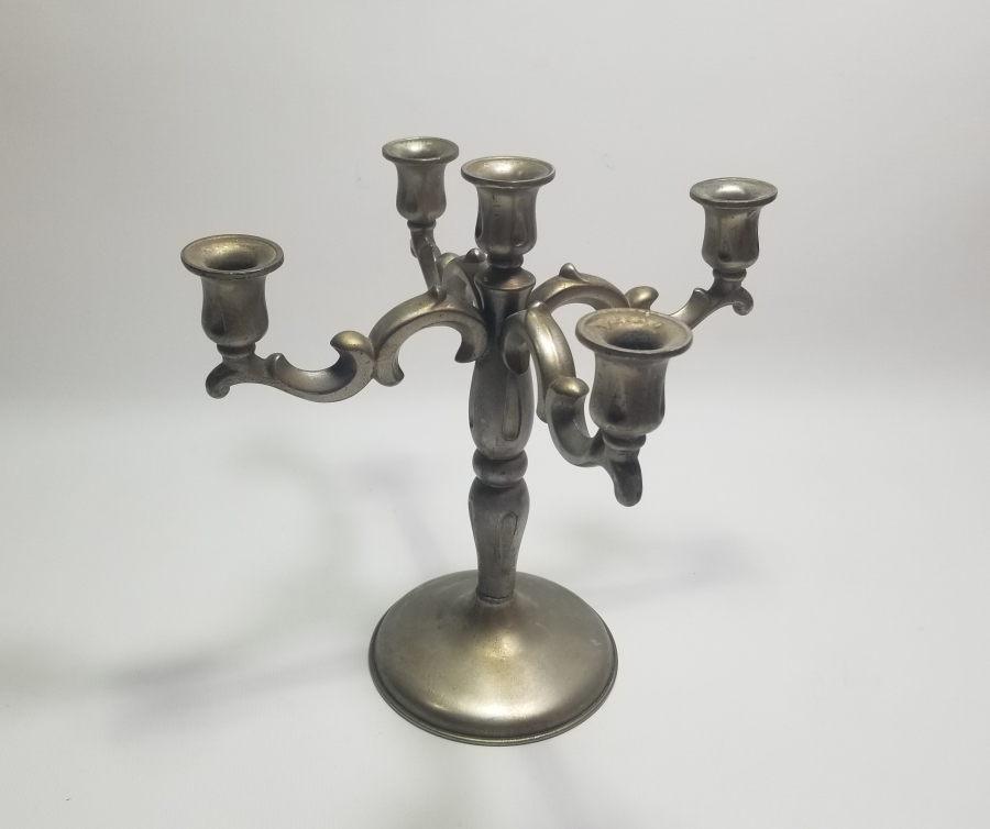 GÜMÜŞ KAPLAMA ANTİKA ŞAMDAN