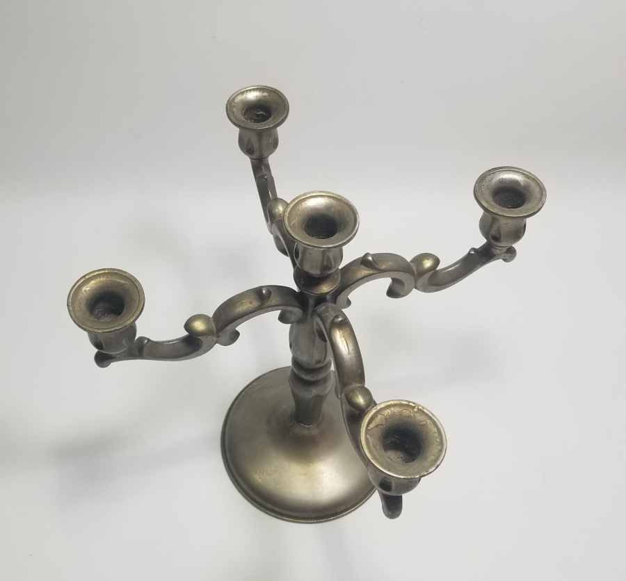 GÜMÜŞ KAPLAMA ANTİKA ŞAMDAN