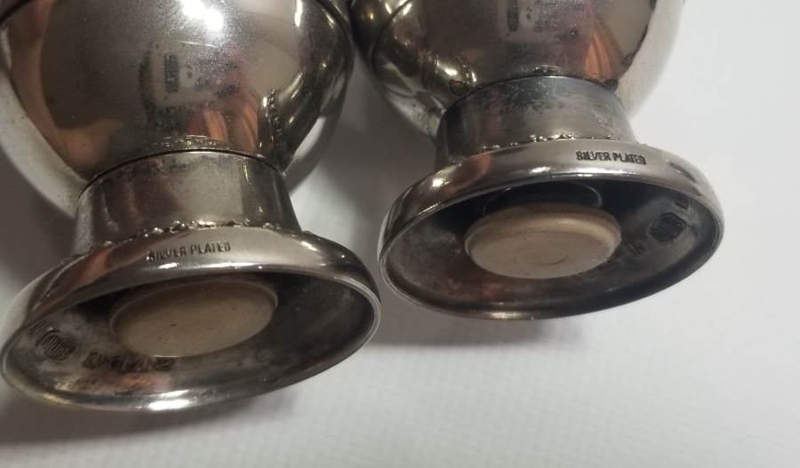 GÜMÜŞ KAPLAMA ANTİKA İNGİLİZ TUZLUK BİBERLİK