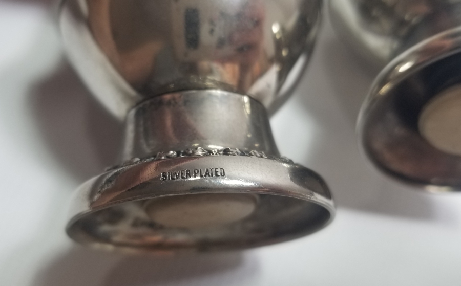 GÜMÜŞ KAPLAMA ANTİKA İNGİLİZ TUZLUK BİBERLİK