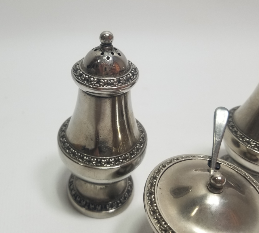 GÜMÜŞ KAPLAMA ANTİKA İNGİLİZ TUZLUK BİBERLİK