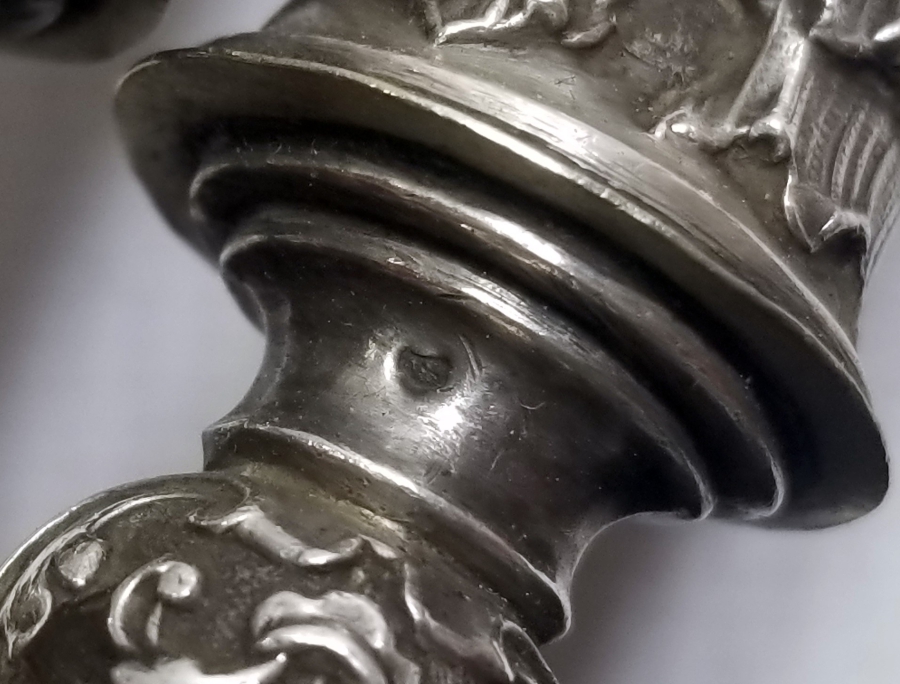 ORİJİNAL KUTUSUNDA ANTİKA GÜMÜŞ VE FİLDİŞİ SERVİS KAŞIK ÇATALI