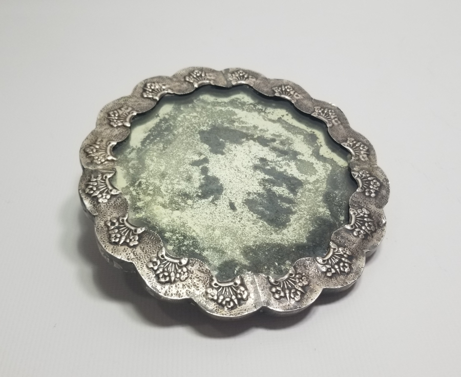 ABDÜLMECİD HAN TUĞRALI ÇOK NADİR GÜMÜŞ SARAY İŞİ TAŞ AYNA