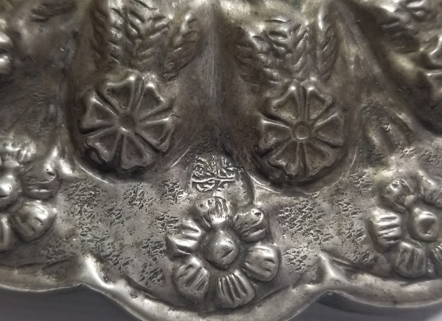 ABDÜLMECİD HAN TUĞRALI ÇOK NADİR GÜMÜŞ SARAY İŞİ TAŞ AYNA