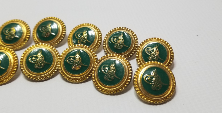 ÜZERİ TUĞRALI CEKET DÜĞMESİ LOTU