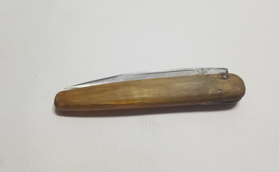 KOÇ BOYNUZU SAPLI EL YAPIMI ANTİKA ÇAKI