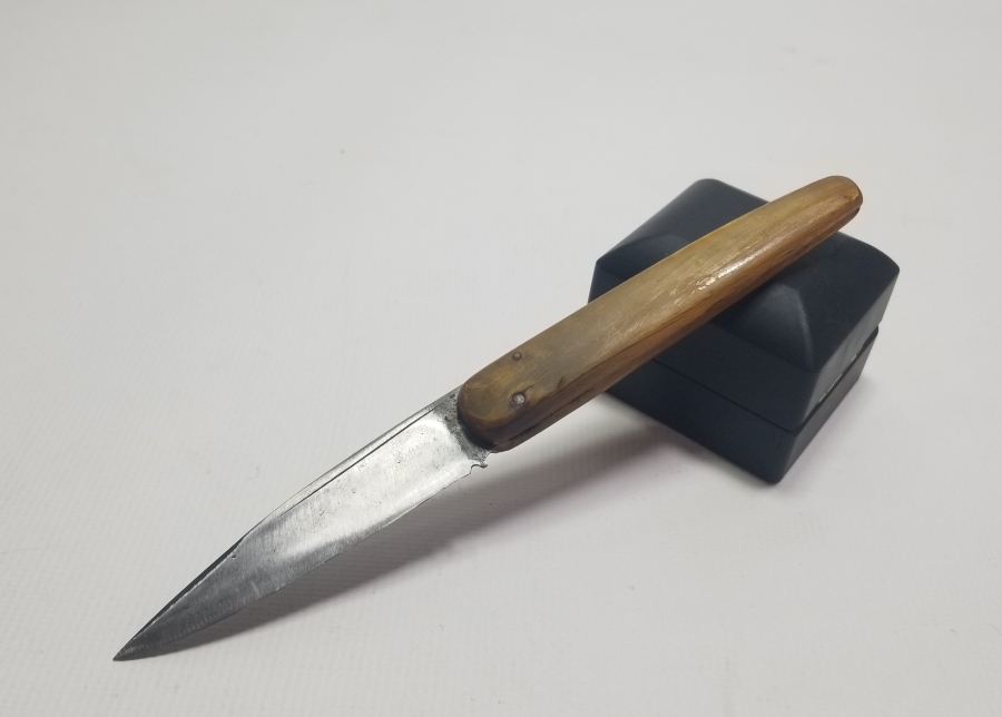 KOÇ BOYNUZU SAPLI EL YAPIMI ANTİKA ÇAKI