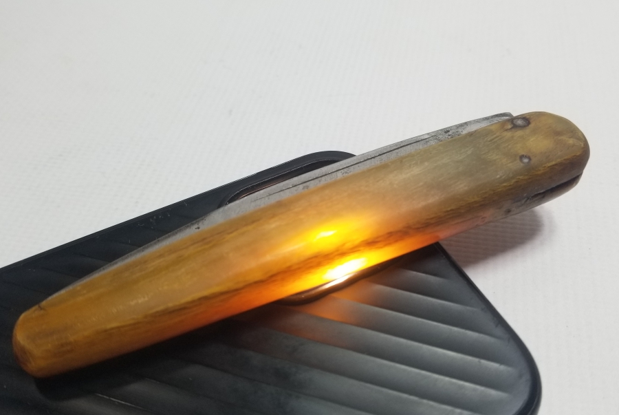 KOÇ BOYNUZU SAPLI EL YAPIMI ANTİKA ÇAKI