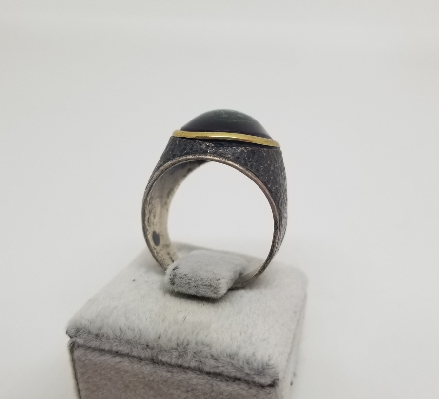 ÜZERİ NAZAR EBCEDLİ GÜMÜŞ YÜZÜK