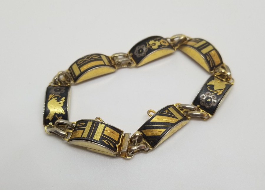 ALTIN ÇAKMA İŞÇİLİKLİ ÖZEL YAPIM TOLEDO BİLEKLİK