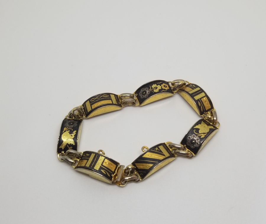 ALTIN ÇAKMA İŞÇİLİKLİ ÖZEL YAPIM TOLEDO BİLEKLİK